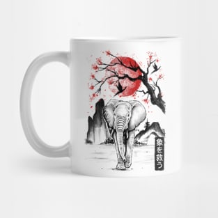 Elephant Japanese Mug